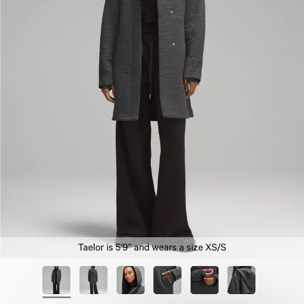 Lululemon Packable Jacquard Knit Wrap M\L in Charcoal